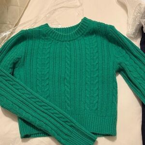 Green Cable Knit Sweater